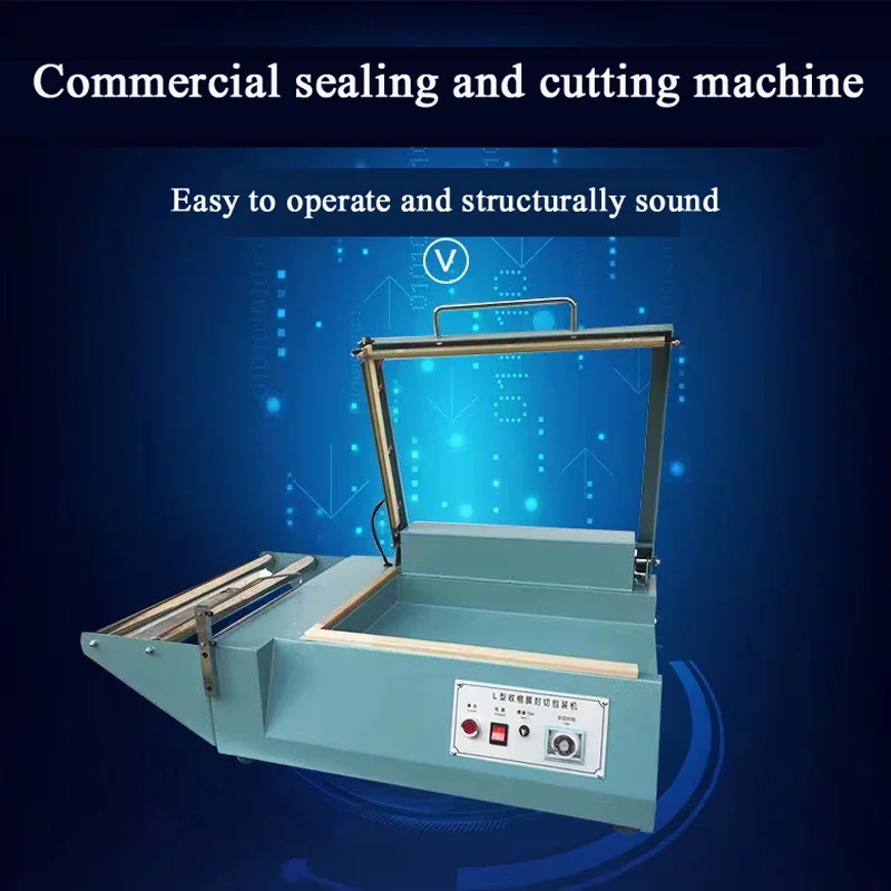 PBOBP L type Manual Heat Shrink Film Sealing Machine Plastic Film POF Film Sealing And Cutting Machine Heat Shrink Sealer 220V