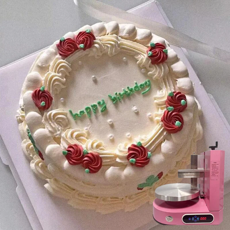 Electric Cream Spreader For Cake Shop Adjustable Speed Baking Equipment Cream Leveling Machine