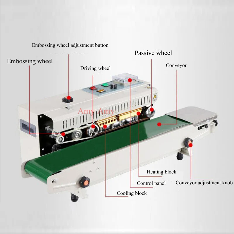 2025 Horizontal Heat Plastic Bag Pouch Sealer Automatic Continuous Table Sealing Machine Shrink Sleeve Seaming Machine