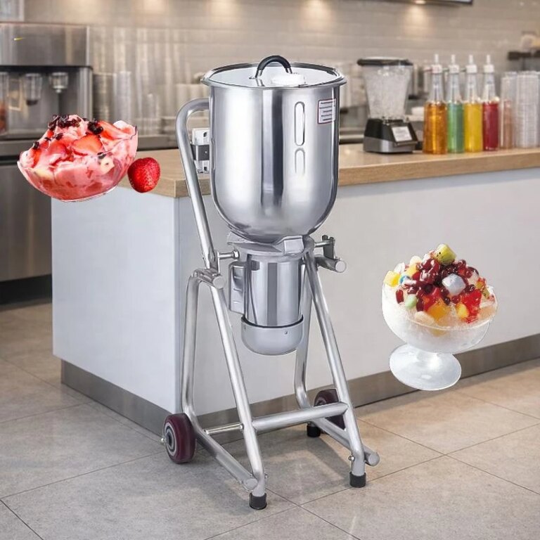 Large Capacity Mobile Smoothie Maker Stainless Steel Ice Crush Function Cutting & Mixing Dual Use Machine for Outdoor Travel