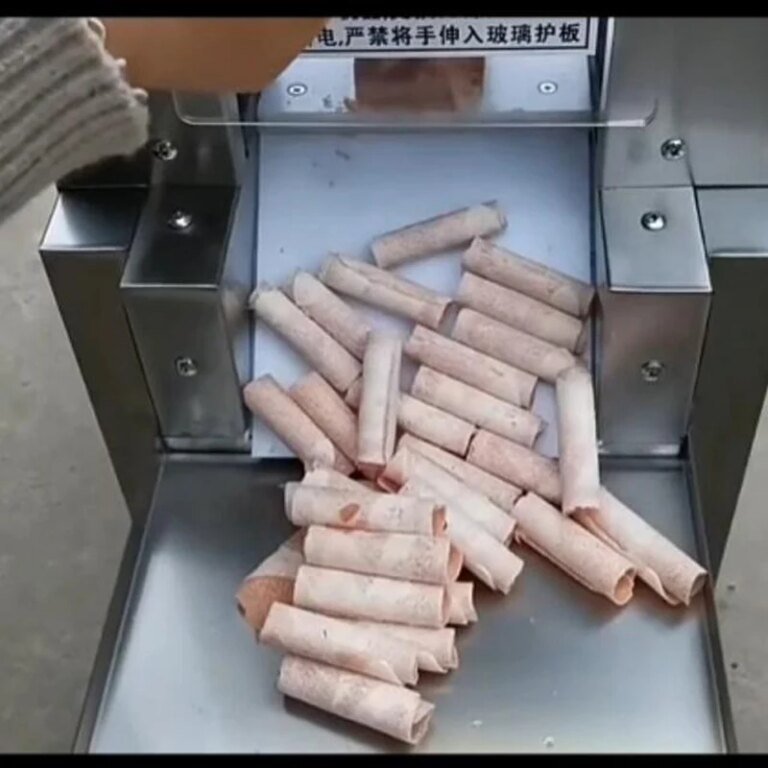 110V 220V Frozen Meat Slicer For Hot Pot Restaurant Canteen Mutton Roll Bacon Ham 0-50mm Adjustable Slicer Machine