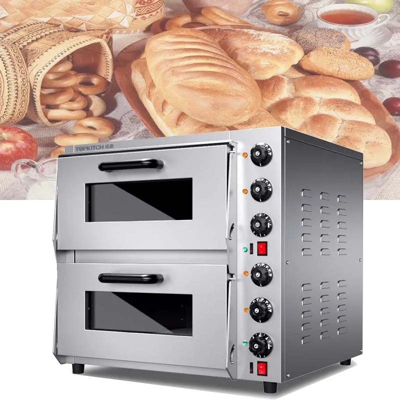 Electric Oven for Baking Newest Design Toaster Oven 2 Deck 2/4/6-trays Restaurant Household Kitchen Oven