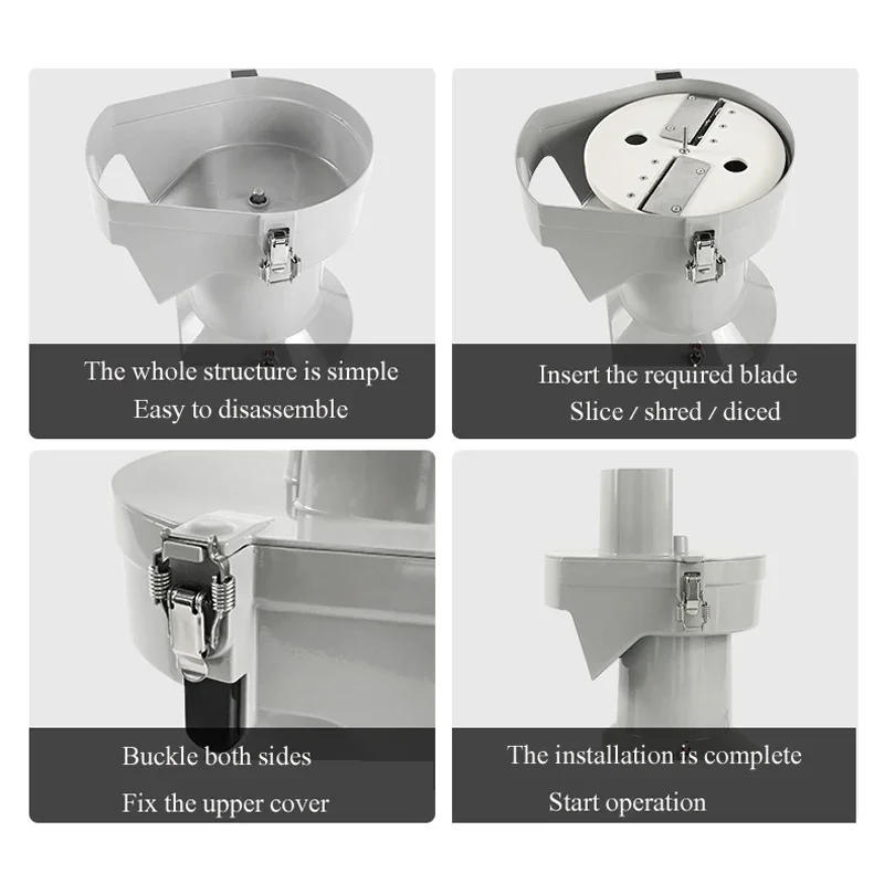 Electric Commercial Cut Vegetable Machine Stainless Steel Potato Lemon Cutter Slicer Potato Fries Cut
