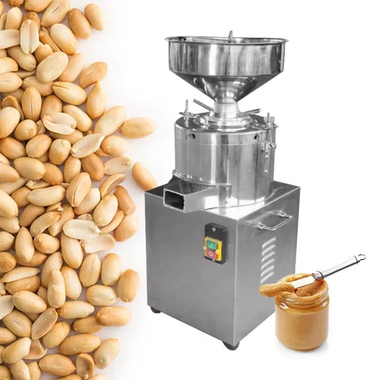 Vertical Sesame Sauce Machine Electric Fully Automatic Peanut Butter Making Machine