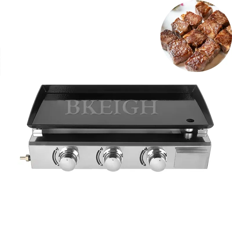 Stainless Steel Grill, Commercial Gas Desktop Steak Fryer, Grill, Restaurant Kitchen Equipment