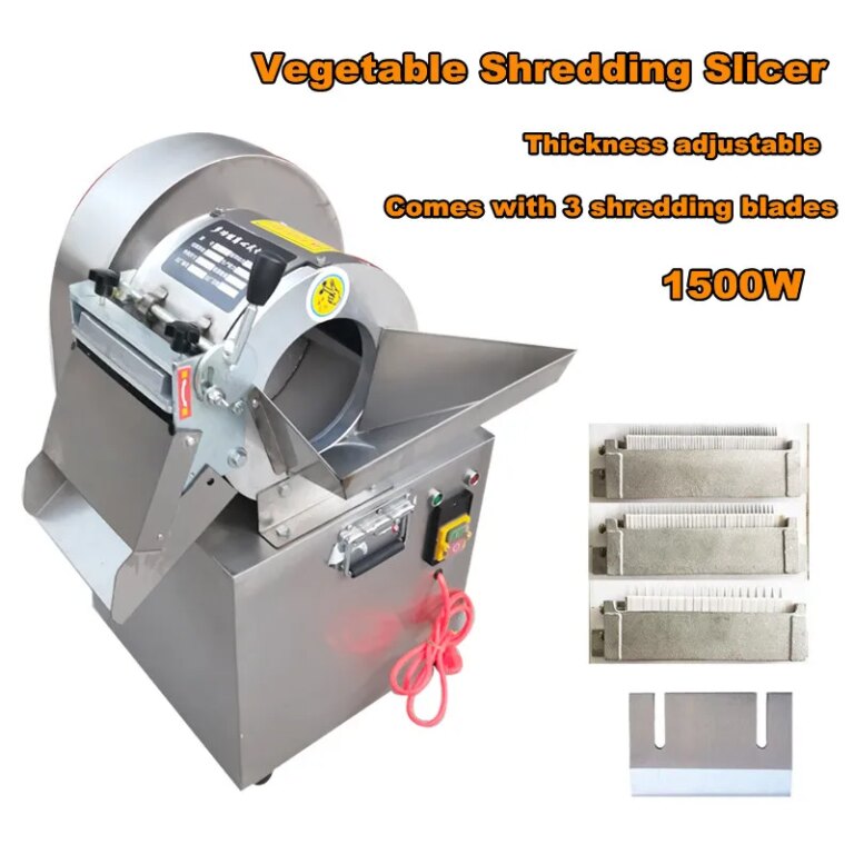 Vegetable Slicing Shredder Commercial Household Stainless Steel Thickness Adjustable Vegetable Cutting Machine With 3 Shredding