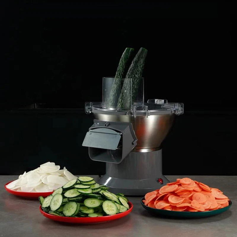 Vegetable CuttIing Machine Electric Multi-Function Dicing Slicer Canteen Use Automatic Vegetable Potato Shredder
