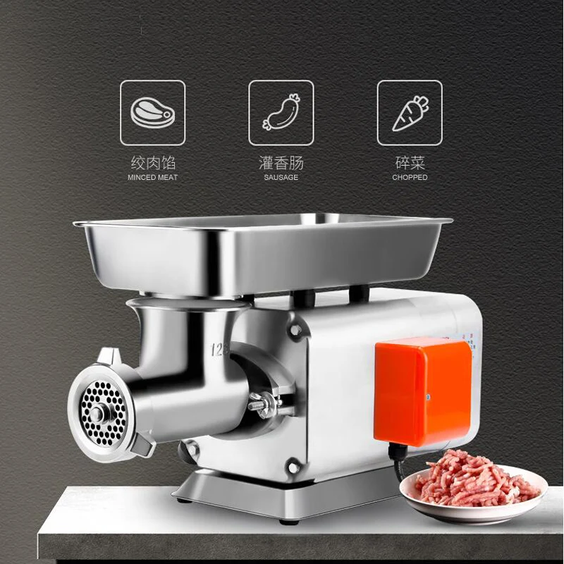 Industrial Electric Stainless Steel Meat Grinder Machine New Condition Commercial Meat Processing Machinery For Farm Use
