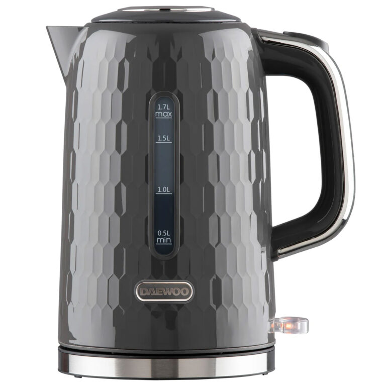 Daewoo SDA2601GE Honeycomb Cordless Jug Kettle in Grey 1 7L 3kW