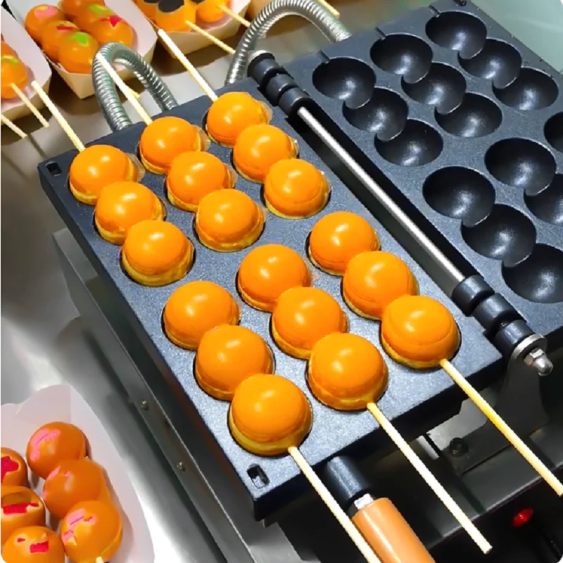 Food Baking Small Hamburger Waffle Maker Machine Non-Stick Takoyaki Egg Bubble Waffle Machine