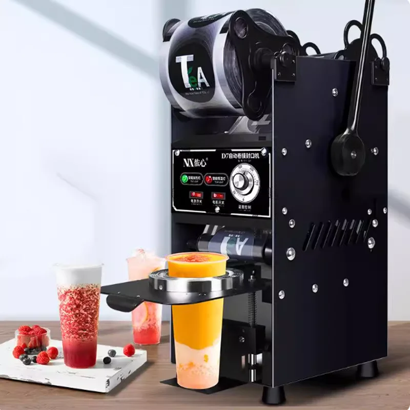 300w Soy Milk Coffee Juice Cup Sealer Milk Tea Seal Machine Boba Tea Machine Manual Cup Sealing Equipment 12kg