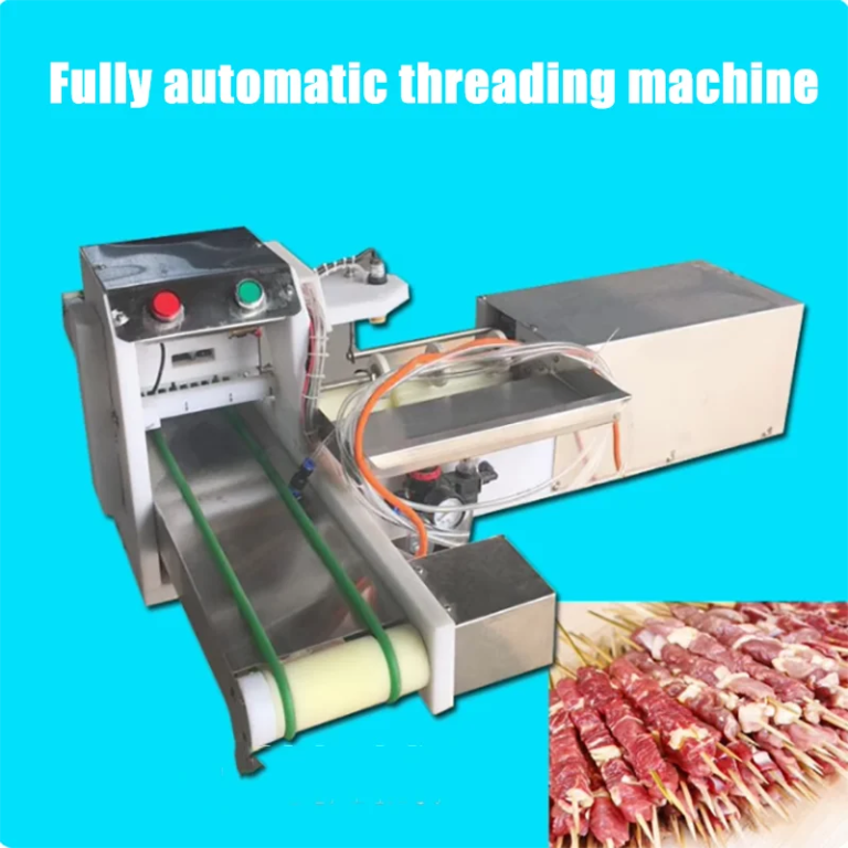 110V 220V Automatic Skewers Making Shish Bbq Chicken Meat Satay Kebab Skewer Machine