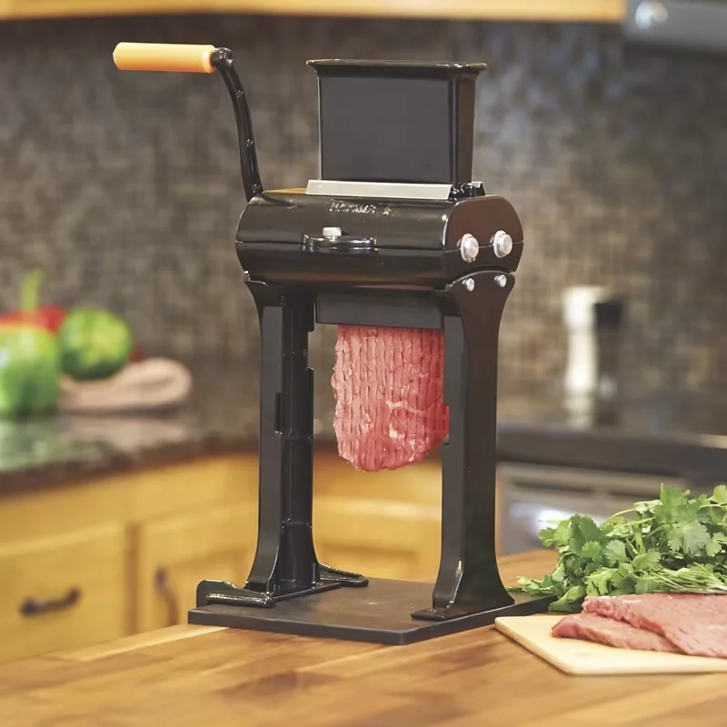 Stainless Steel Manual Meat Grinder Machine Commercial Meat Tenderizer Intensifier Kitchen Tools For Beef Deer Horse Chicken Pig