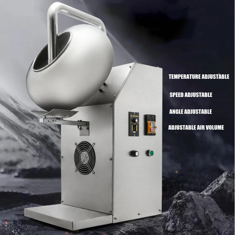 Peanut Chocolate Sugar Coating Machine Stainless Steel Candy Coater Machine Waxing Machine