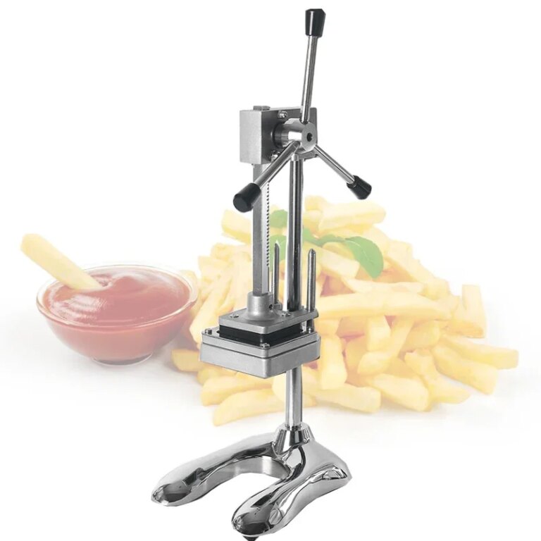 Vertical Manual French Fries Potato Strip Cutting Machine Potato Cucumber Taro Cutters Vegetable Slicer With 3 Blades