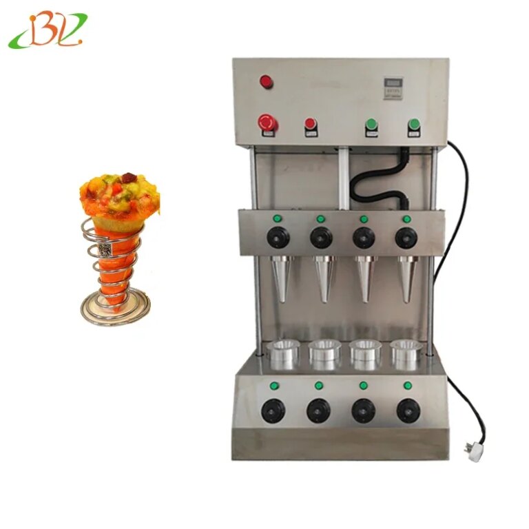 2 Cones 4 Cones Conch Shape Pizza Cone Maker Making Machine With Oven Showcase Optional