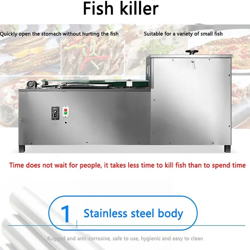 Open Stomach And Back Machine To Kill Fish And Remove Scales Belly Ripper Automatic Fish Killing Machine