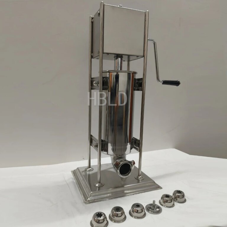 Vertical Stainless Steel Sausage Filling Machine Small Meat Grinder Home Use Compact Sausage Maker for Perfectly Filled Links