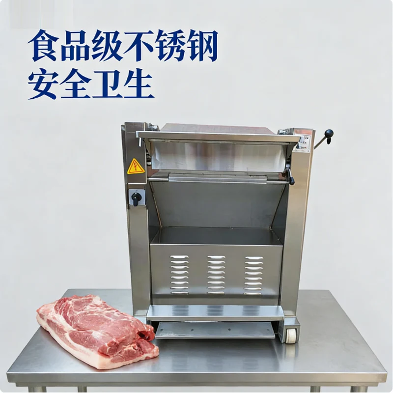 High Quality Professional Pork Skin Removal Cutting Machine New Condition Pig Meat Peeling Machine