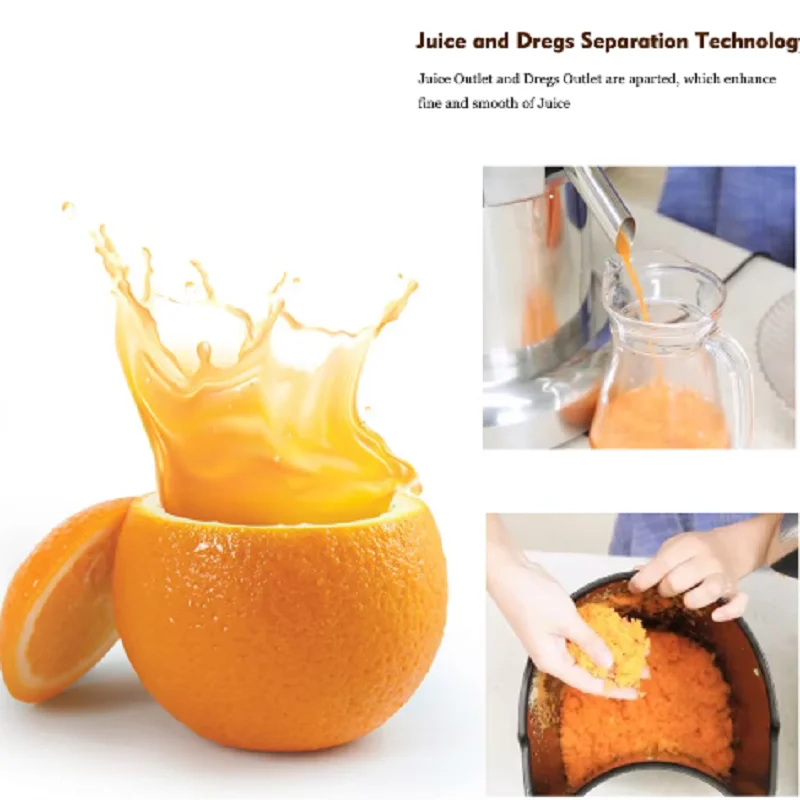 Stainless Steel Vegetable Apple Pear Wheatgrass Cucumber Extractor Juicer Fruit Extracting Machine
