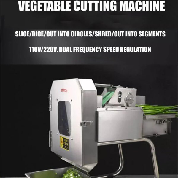 110V 220V  Vegetable Cutting Machine For Slicing And Cutting Into Sections
