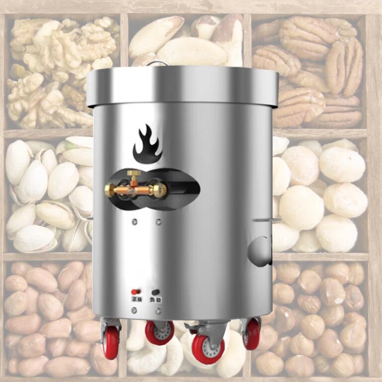 Vertical Commercial Sugar-Fried Chestnut Machine Peanuts Grain Baking Stainless Steel Nuts Roasting