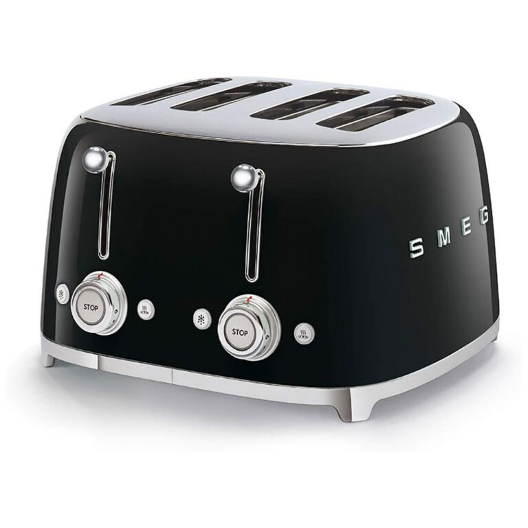 Smeg TSF03BLUK 50 s Retro Style 4 Slice Toaster in Gloss Black