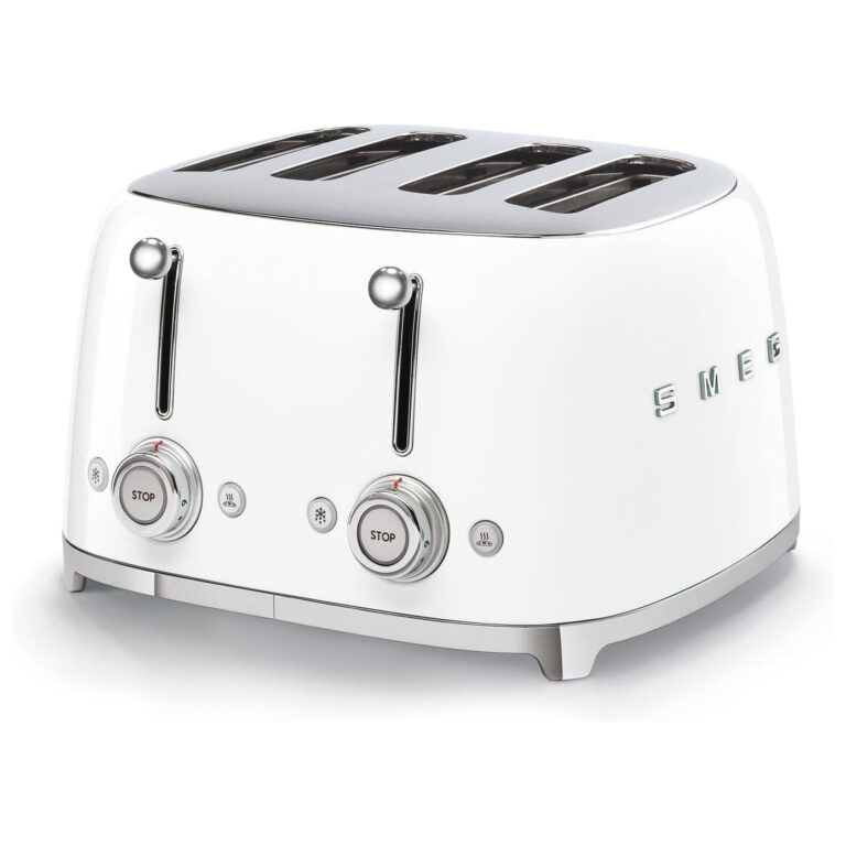 Smeg TSF03WHUK 50 s Retro Style 4 Slice Toaster in White