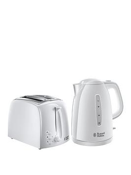 Russell Hobbs Textures Kettle & Toaster White