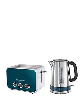 Russell Hobbs Distinctions Kettle And Toaster Bundle  - Ocean Blue