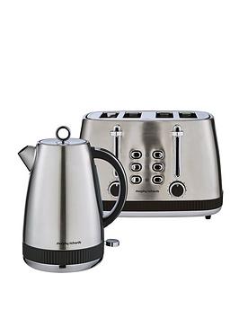 Morphy Richards Mexborough Kettle & Toaster Bundle - Silver/Black