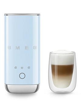 Smeg Mff02Pbuk Retro 50S Style Mini Milk Frother - Pastel Blue