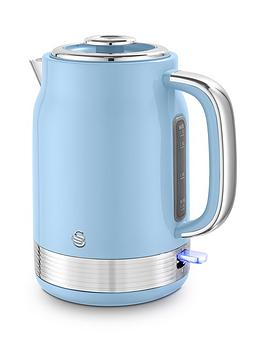 Swan Sk19025Bl Retro Revive 1.7L Jug Kettle - Breeze Blue & Chrome
