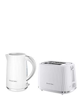 Russell Hobbs Eden Breakfast Bundle Kettle And Toaster White