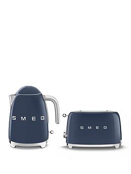 Smeg Kettle And 2 Slice Toaster, Navy