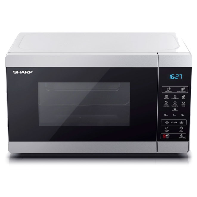 Sharp YC MS02U S Solo Microwave Oven in Silver 20L 800W