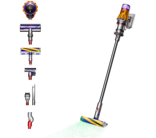DYSON V12 Detect Slim Absolute Cordless Vacuum Cleaner - Nickel & Yellow