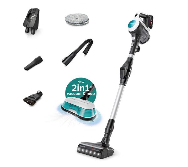 BOSCH Unlimited 7 Aqua BCS71HYGGB 2-in-1 Cordless Vacuum Cleaner - White & Turquoise