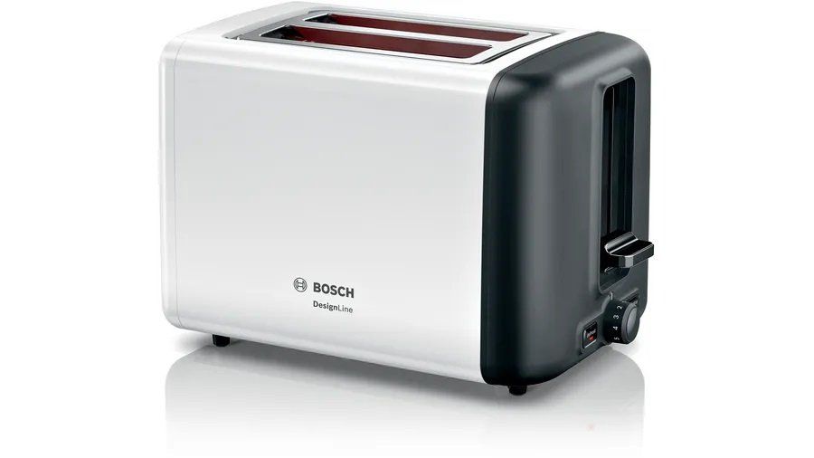 2 Slot Compact Toaster Designline White